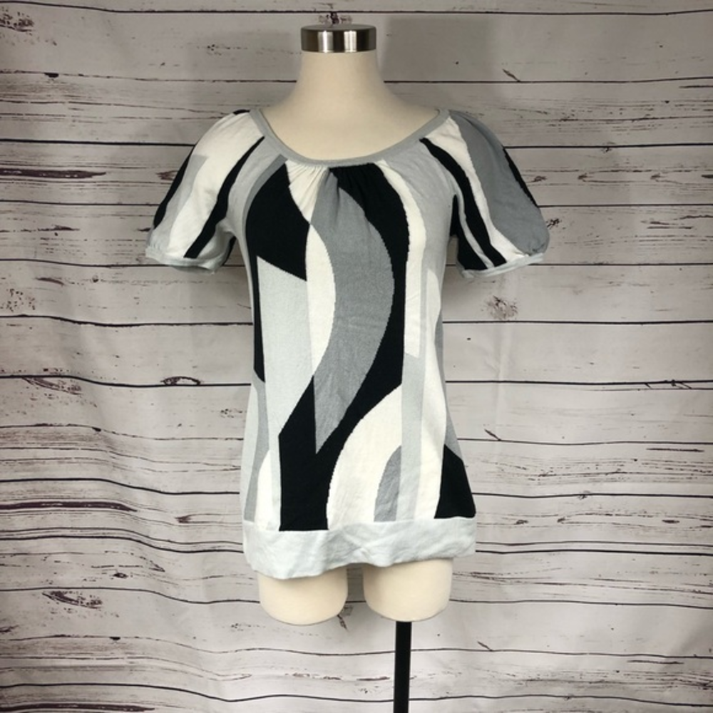 WHBM Grey Printed Blouse‎